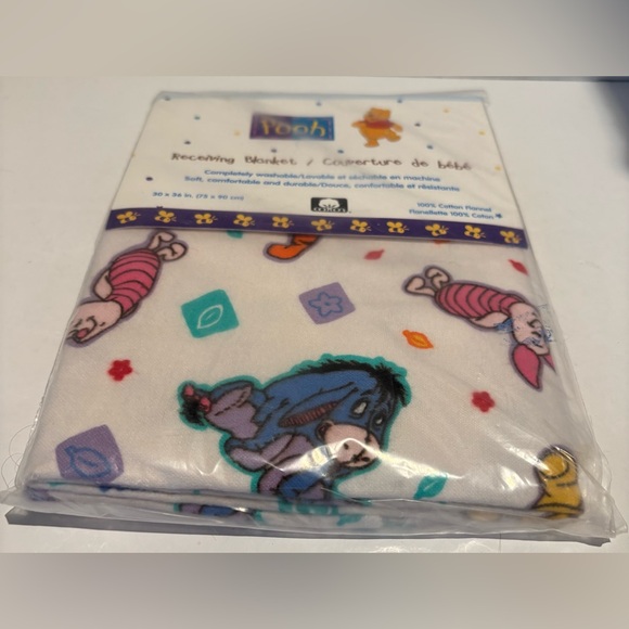 Vintage Y2K Winnie The Pooh Disney Baby Receiving Blanket 30" X 36" New Sealed - Picture 2 of 3